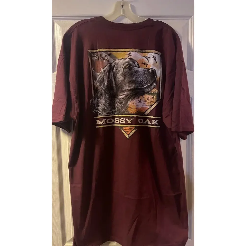Mossy Oak Men's Short Sleeve Burgundy T-Shirt